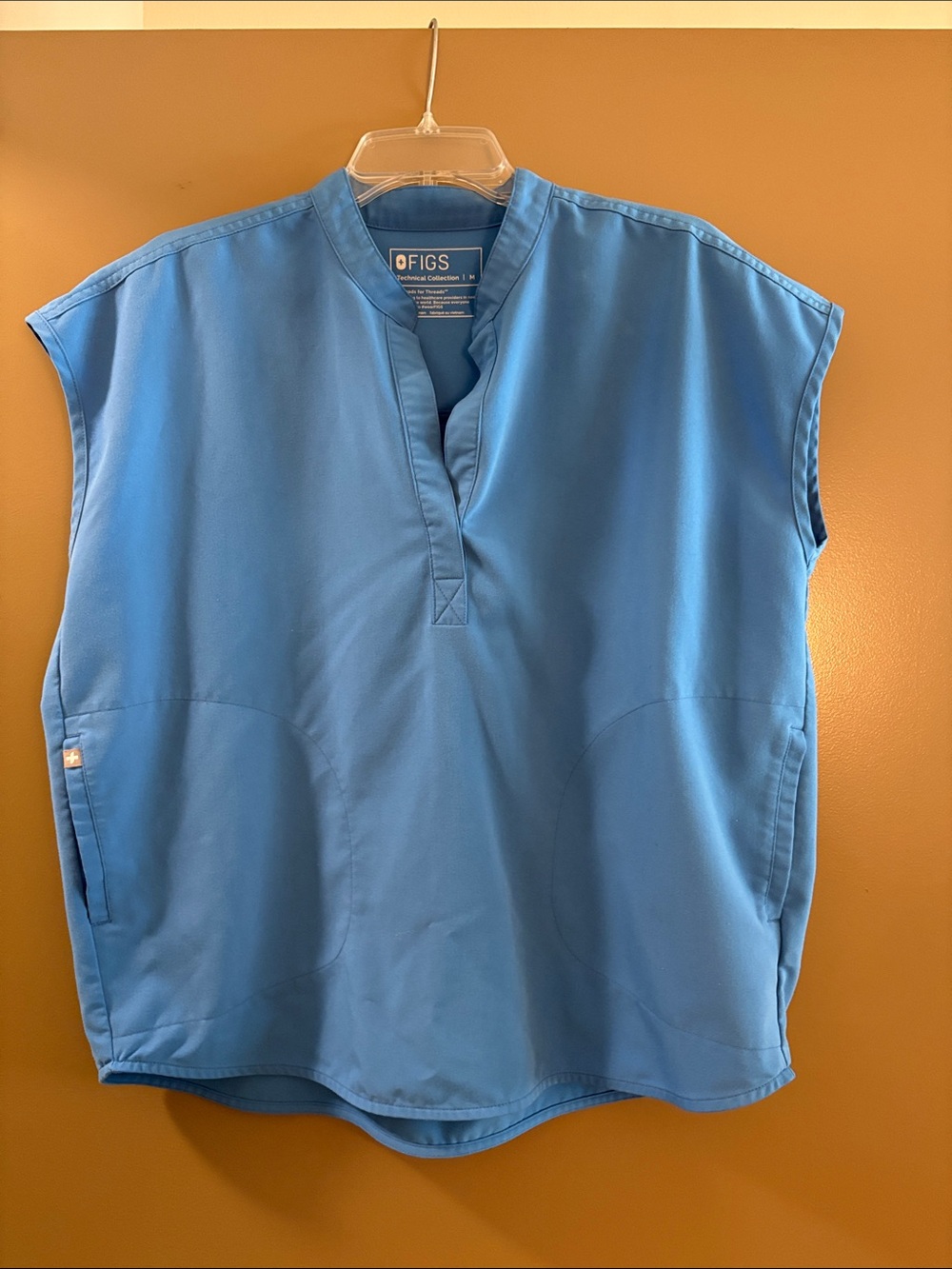 FIGS Light Blue Sleeveless V-Neck Scrub Top